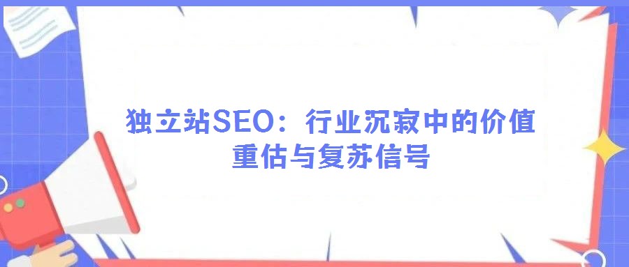 獨立站SEO:行業沉寂中的價值重估與復蘇信號